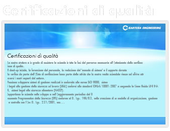 Certificazioni di qualità